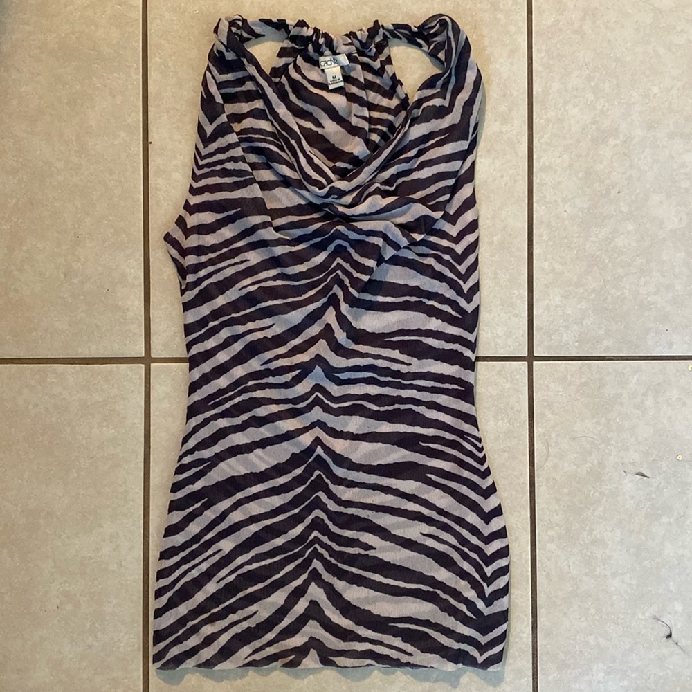 Cache Medium Womens Top Zebra Print